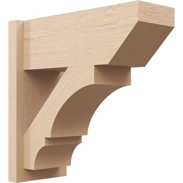 Ekena Millwork 7 1/2-in W x 18-in D x 18-in H Balboa Slat Rough Cedar Woodgrain TimberThane Outlooker, Primed Tan OUTUR075X18X18BOA24RCPR - main